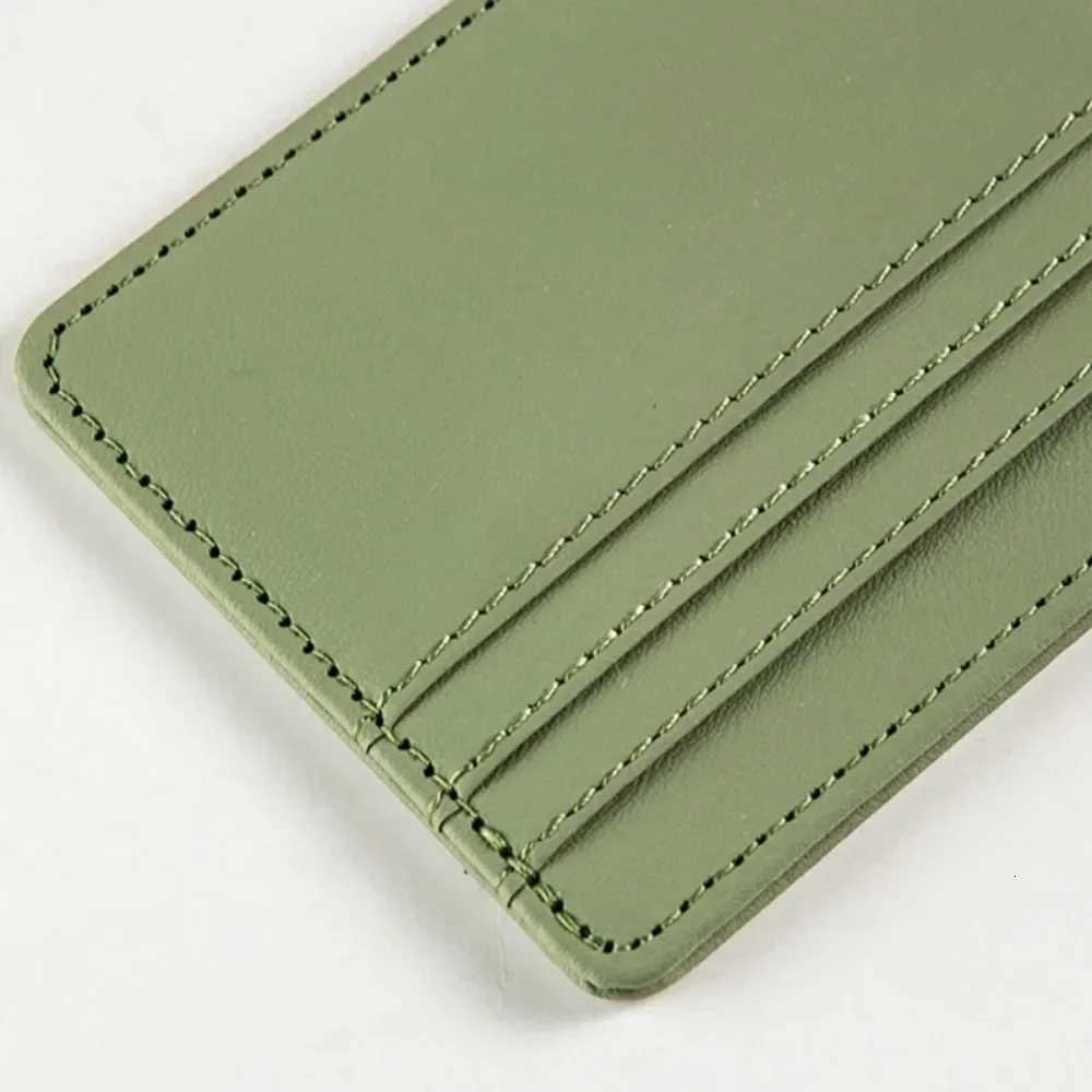Mini Ultrathin Leather Wallet 4 Slots Cardholder Slim Bank Credit Card Holder Mens Business Small ID Case for Women PurseW251017