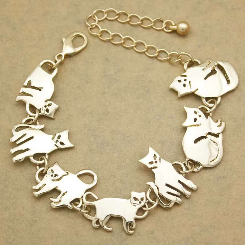 New Cute Kitten Bracelet for Women Fashion Creative Small Animal Accessories Hand Jewelry