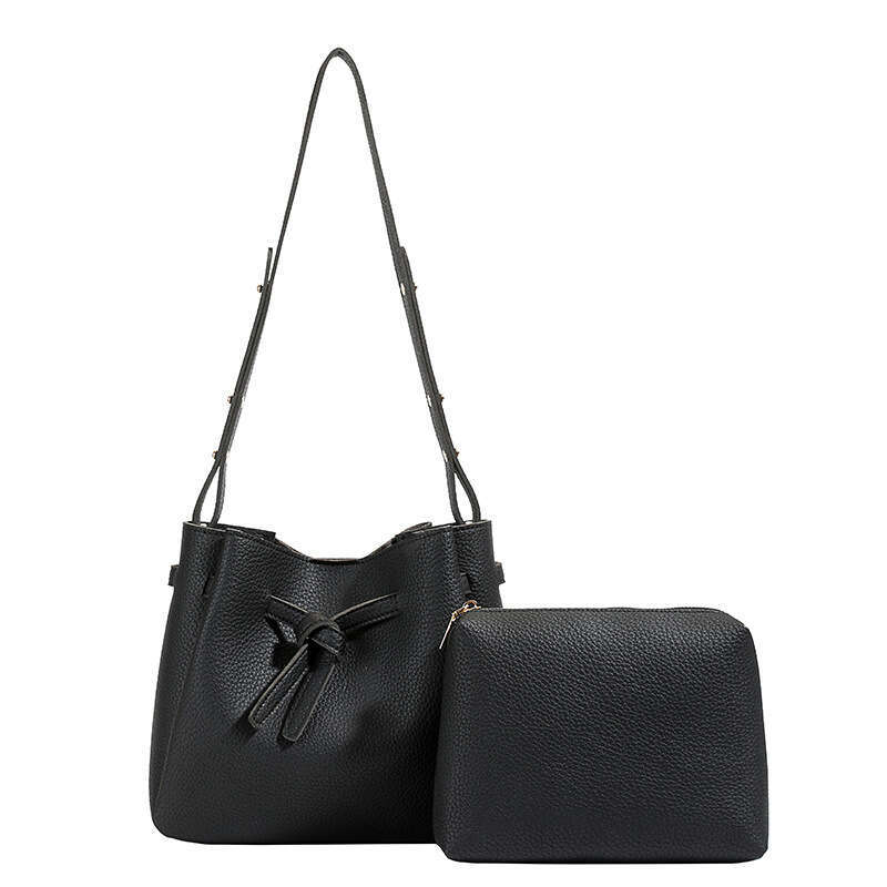 Minimalist Style Crossbody Shoulder Mother and Child Handbag Korean Version Versatile Trendy Women's Handmade Material Bag