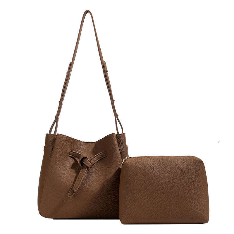 Minimalist Style Crossbody Shoulder Mother and Child Handbag Korean Version Versatile Trendy Women's Handmade Material Bag