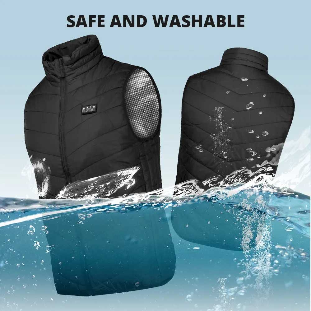 21PCS Heated Jacket Fashion Men Women Coat Intelligent USB Electric Heating Thermal Warm Clothes Winter Heated Vest Plus Size H251017