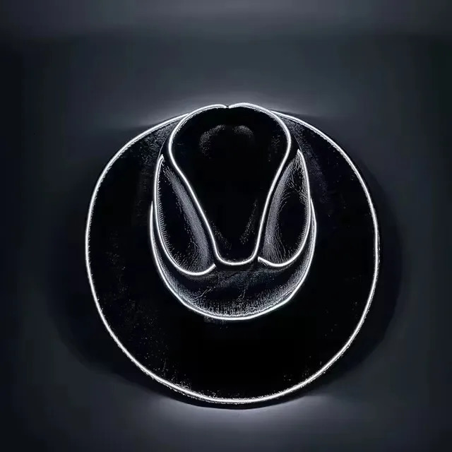 Lights Cowboy Cowgirl Hat with LED Light Up Cap Luminous Western Cowboy Hat Pearlescent Cowgirl Hat for Dancing Party Dress Up 251015