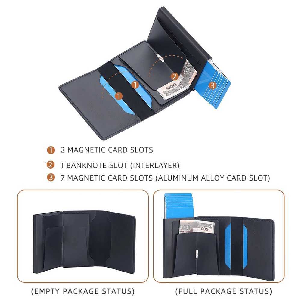 Premium Metal Card Holder Men with OneTouch Eject Thin RFID Protection AntiTheft WalletW251017