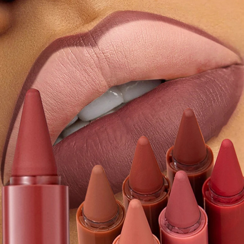 Tapered Lip Liner Pencil Set Matte Red Brown Velvet Lipstick Lasting Waterproof Non Sticky Contouring Tint Lipliner Lip Makeup 251014