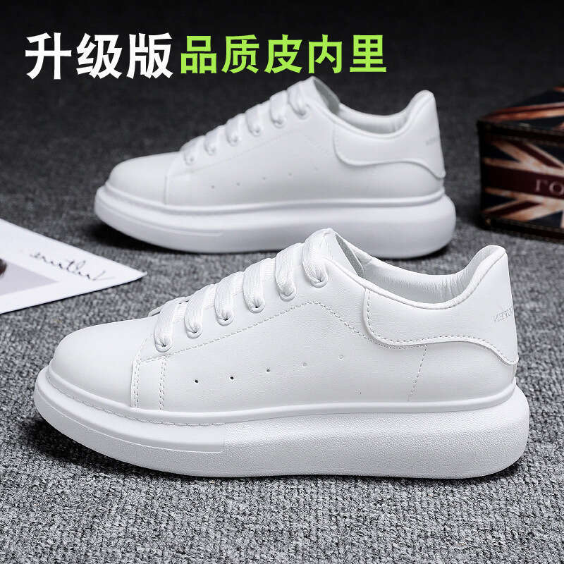 Spring And Autumn Men's Couple Sneakers Korean Versatile Thick Sole Height Increasing Internet Celebrity Same Style White Trendy Sports new Shoes