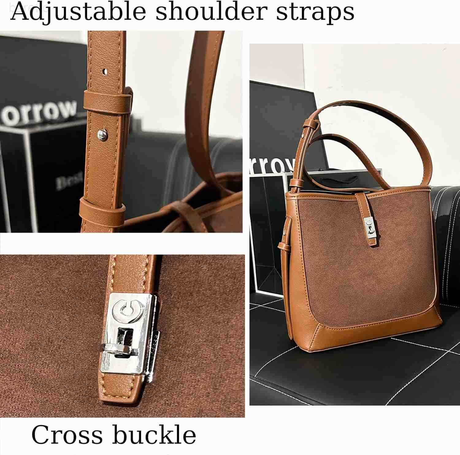 Bucket Bags For Women Suede Bag Fashion Simplicity Crossbody Purses Leather Shoulder Purses Adjustable Strap Satchel Z251017