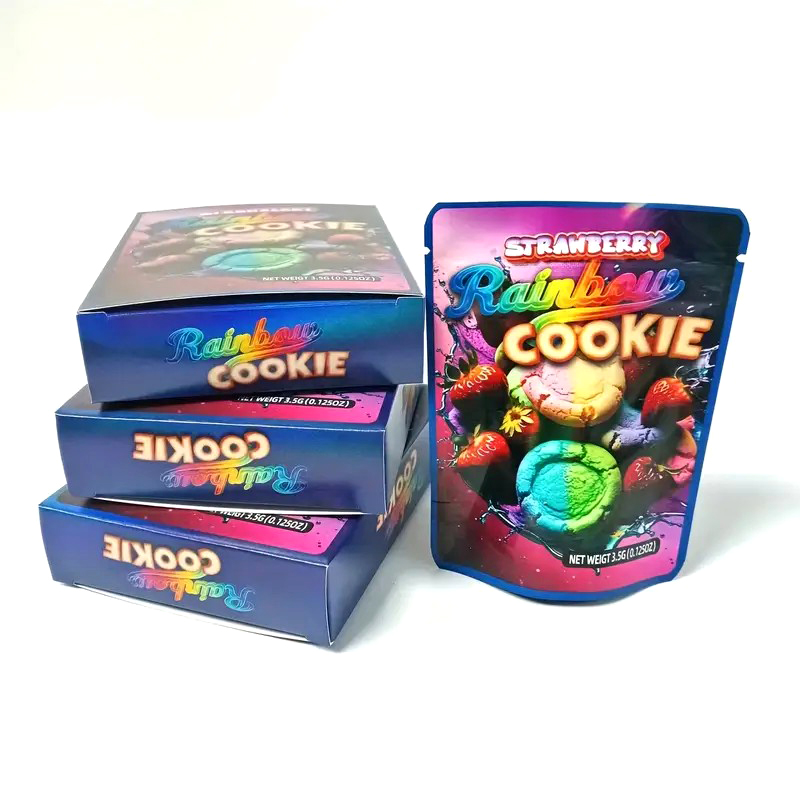 Cookie Mylar Bags 3.5 Gram With Combo Box,Smell Proof Plastic Bag In Box, Zipper Lock Packaging Bags For Snack Candy Small Items ,Storage Pouches 12.5 - view 6
