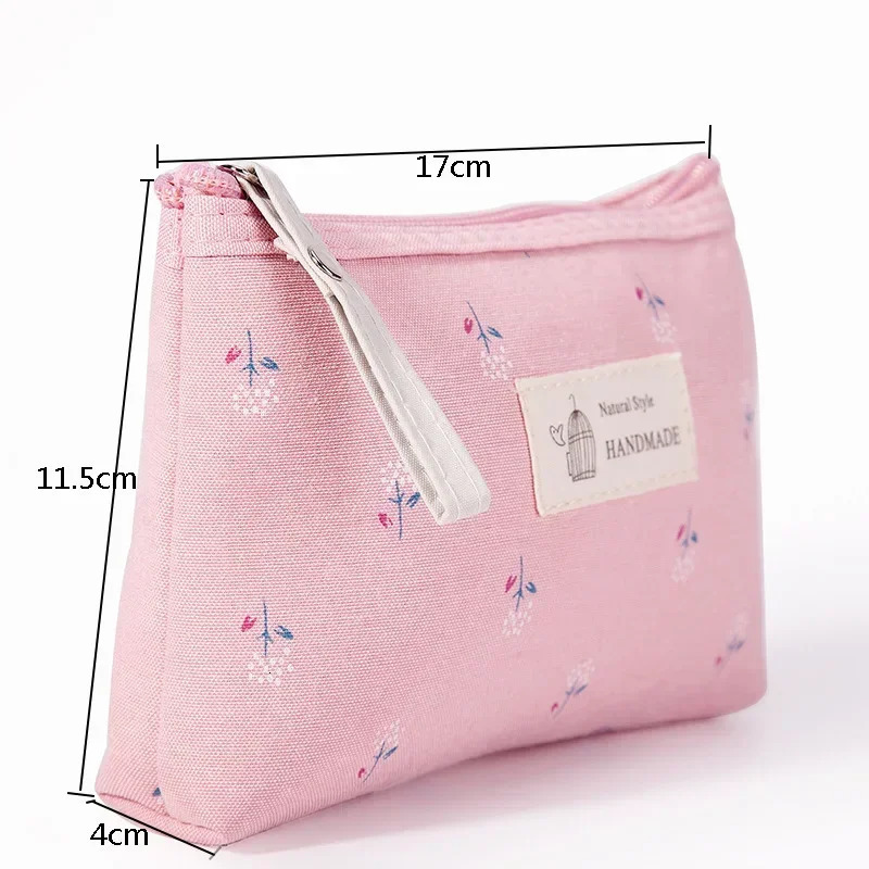 Women Small Floral Cosmetic Makeup Bag Travel Neceser Storage Organizer Zipper Toiletry Wash Make Up Bags Purse Pouch 251011