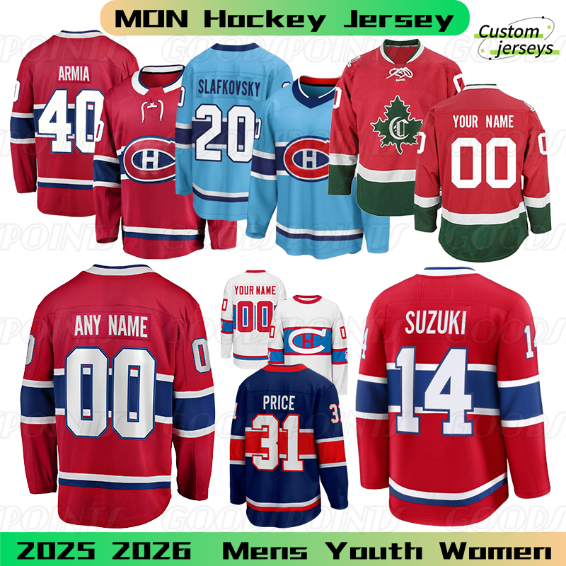 Canadiens jersey Suzuki Cole Caufield Matheson Juraj Slafkovsky Dach hockey Jersey Newhook Casey DeSmith Brendan Gallagher Carey Price 2025 mens hockey Jerseys