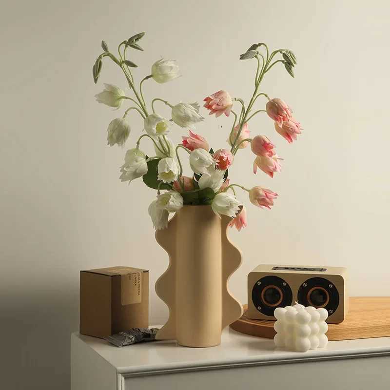 Ceramic Vase Creative Memphis Dried Flower Arrangement Flower Arrangement Living Room Decoration Flower Vessel C251017