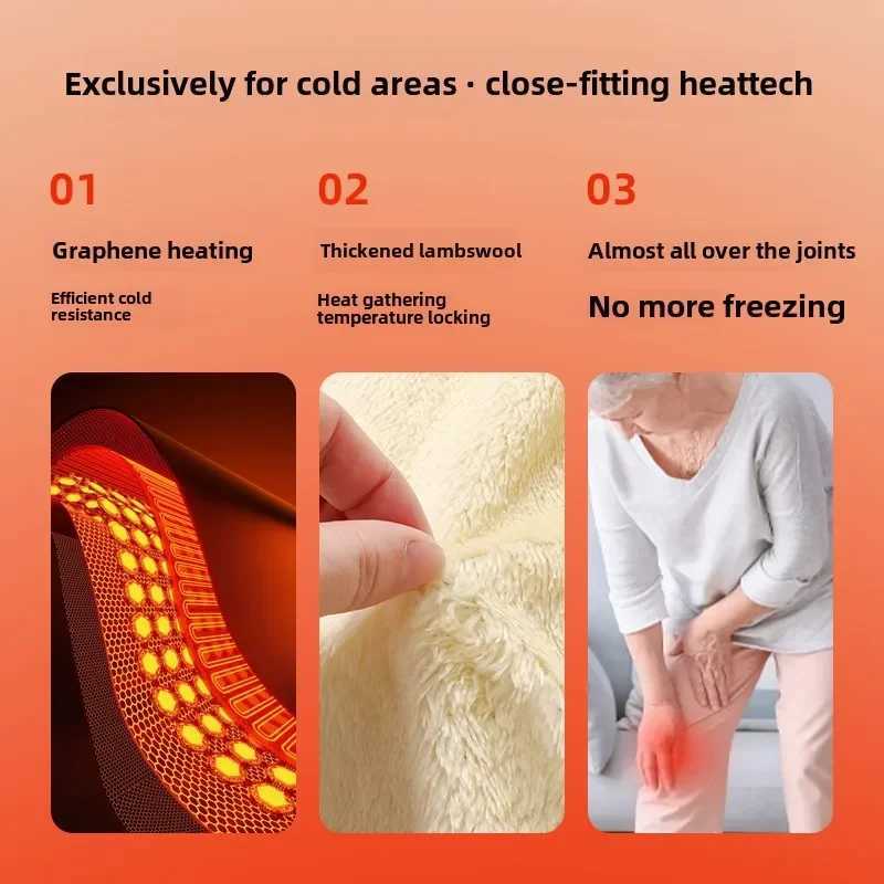 24 Areas Heating Pants Mens Casual Fleece Sports Pants Usb Heated Warm Clothing Winter Down Cotton Padded Pants Outdoor Snow H251017