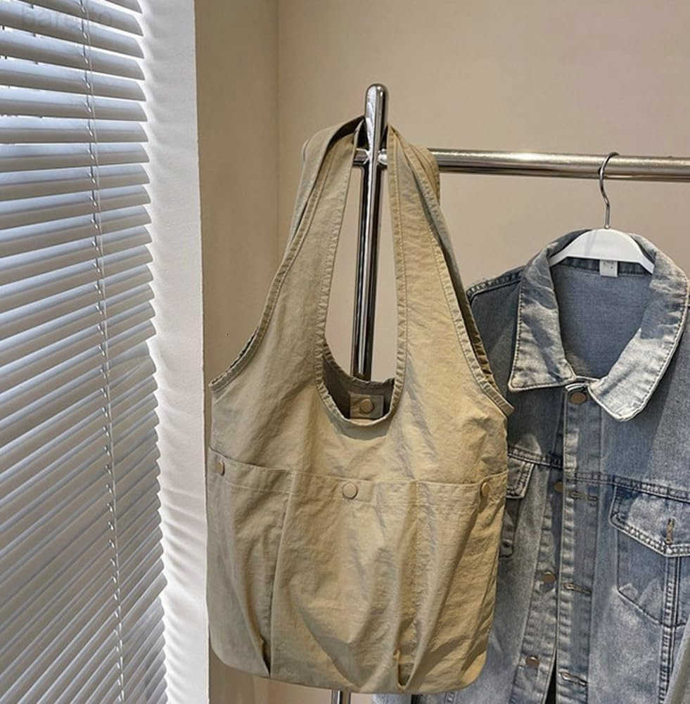 Nylon Bucket Bag for Women Lightweight Tote Handbag Travel Causal Top Handle Purse Large Capacity Hobo Sling Bag 2025 Z251017