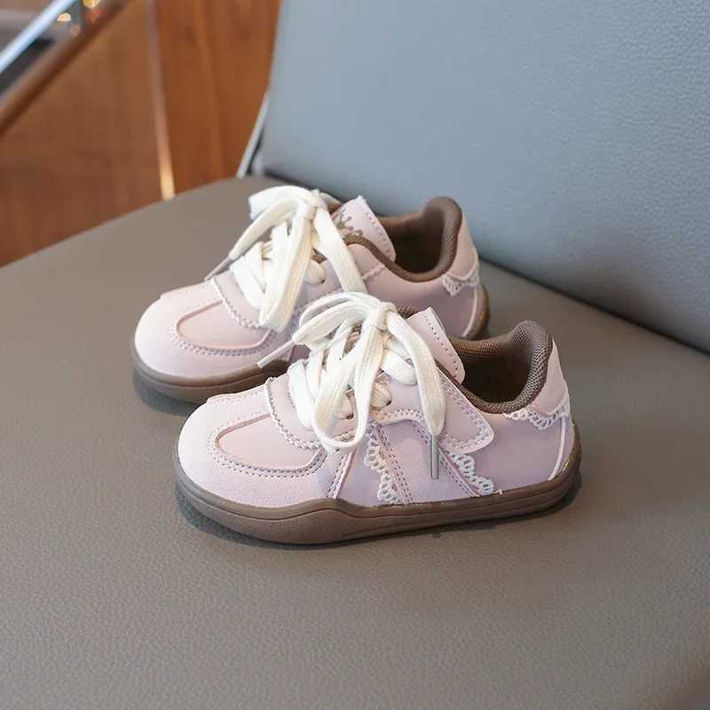 New Childrens Shoe for Girl Spring Autumn Versatile Kids Causal School Shoes Sweet Chic Ruffled Edge Toddlers Running SneakersT251017