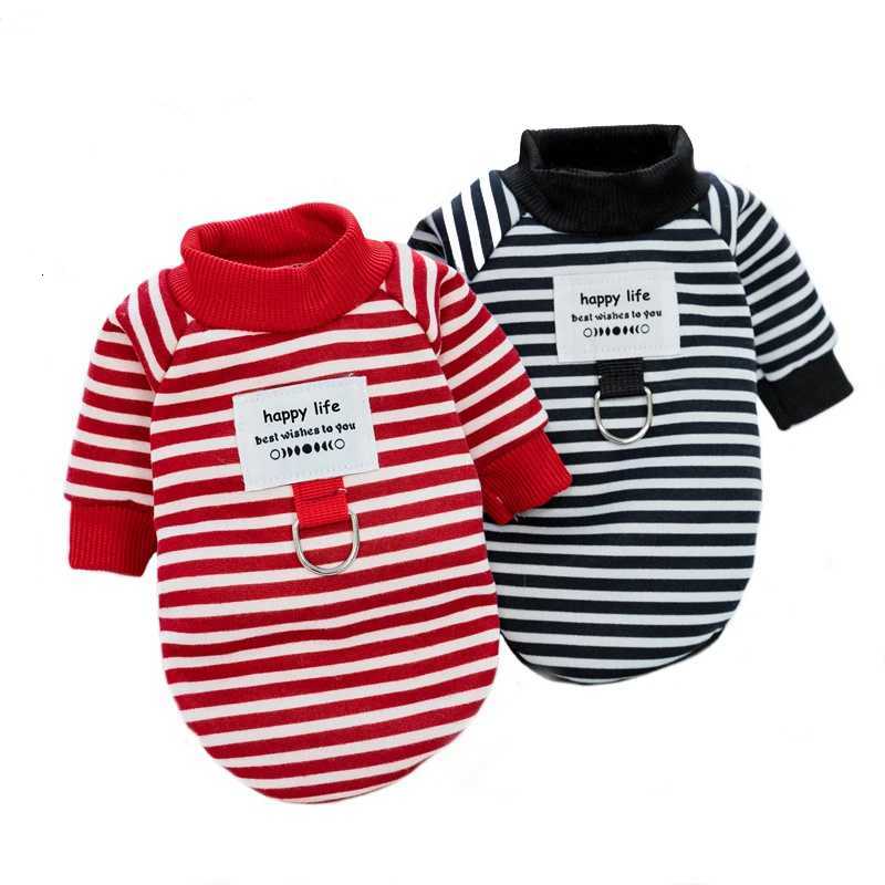 Dog Cat Hoodies Stripe Sweatshirt Spring Autumn Dog Clothes for Small Medium Dogs Cats Puppy Pullover CoatW251017