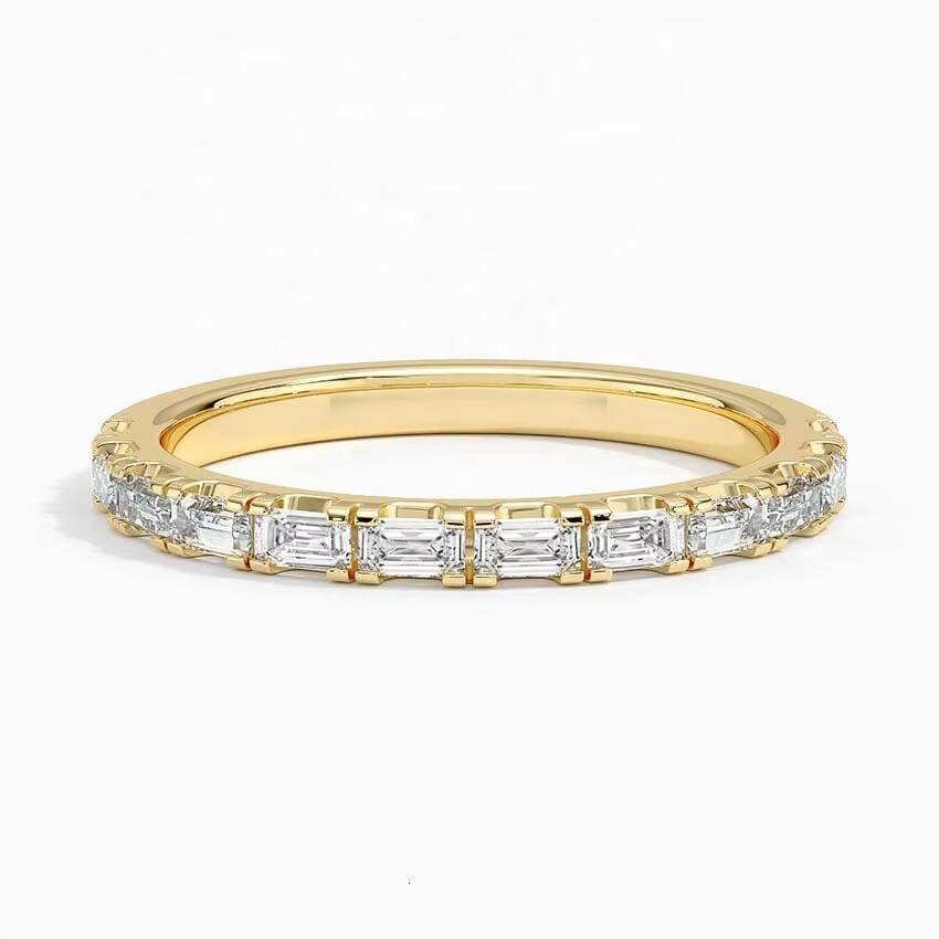 Custom Diamond Certified Jewellery Wedding and Engagement Rings Lab Grown Diamond Solid Gold baguette Ring