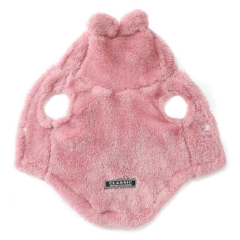 Soft Pet Hooded Jacket Sweater Winter Warm Fleece Puppy Clothes For Small Dogs Cats Cozy Cute Ear Chihuahua Yorkshire CostumesW251017