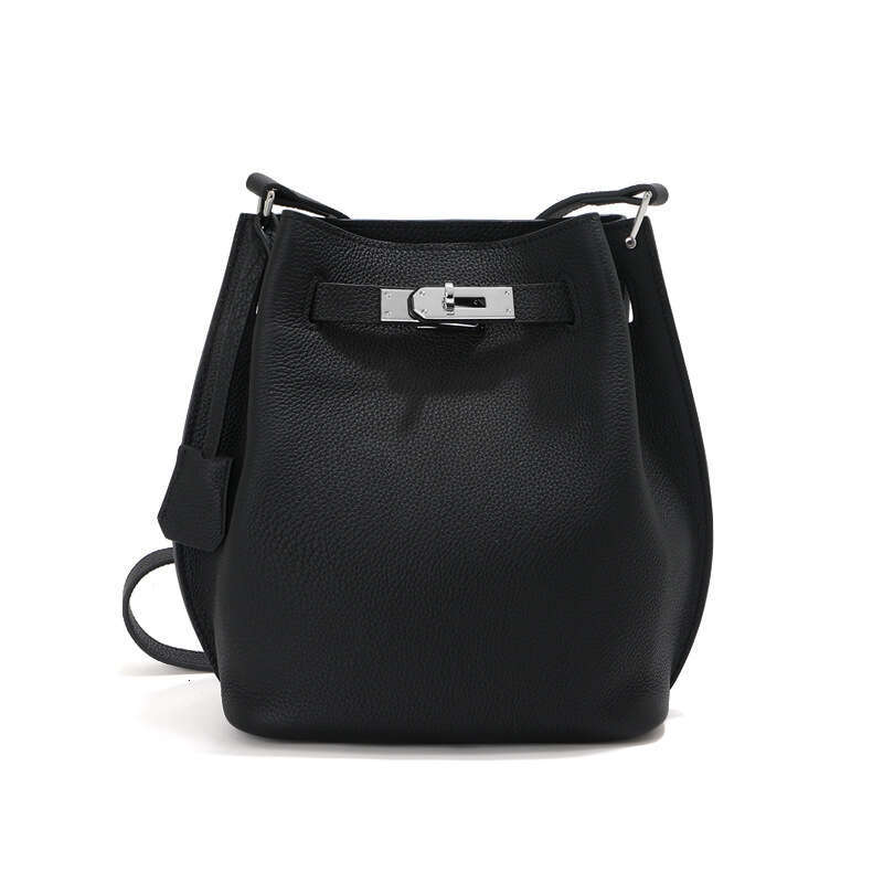 Togo Top Layer Cowhide Bucket Genuine Leather Women New Niche Design Trendy Shoulder Crossbody Bag High Quality