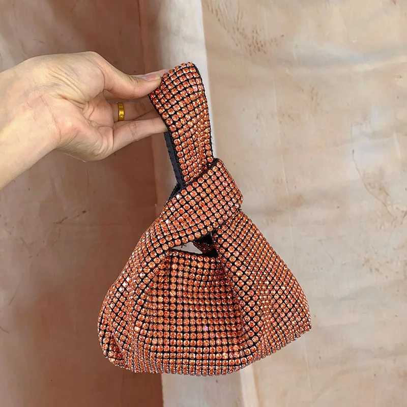 Niche design diamondencrusted vest portable shoulder bag diamond bag womens shiny full diamond armpit bag Z251017