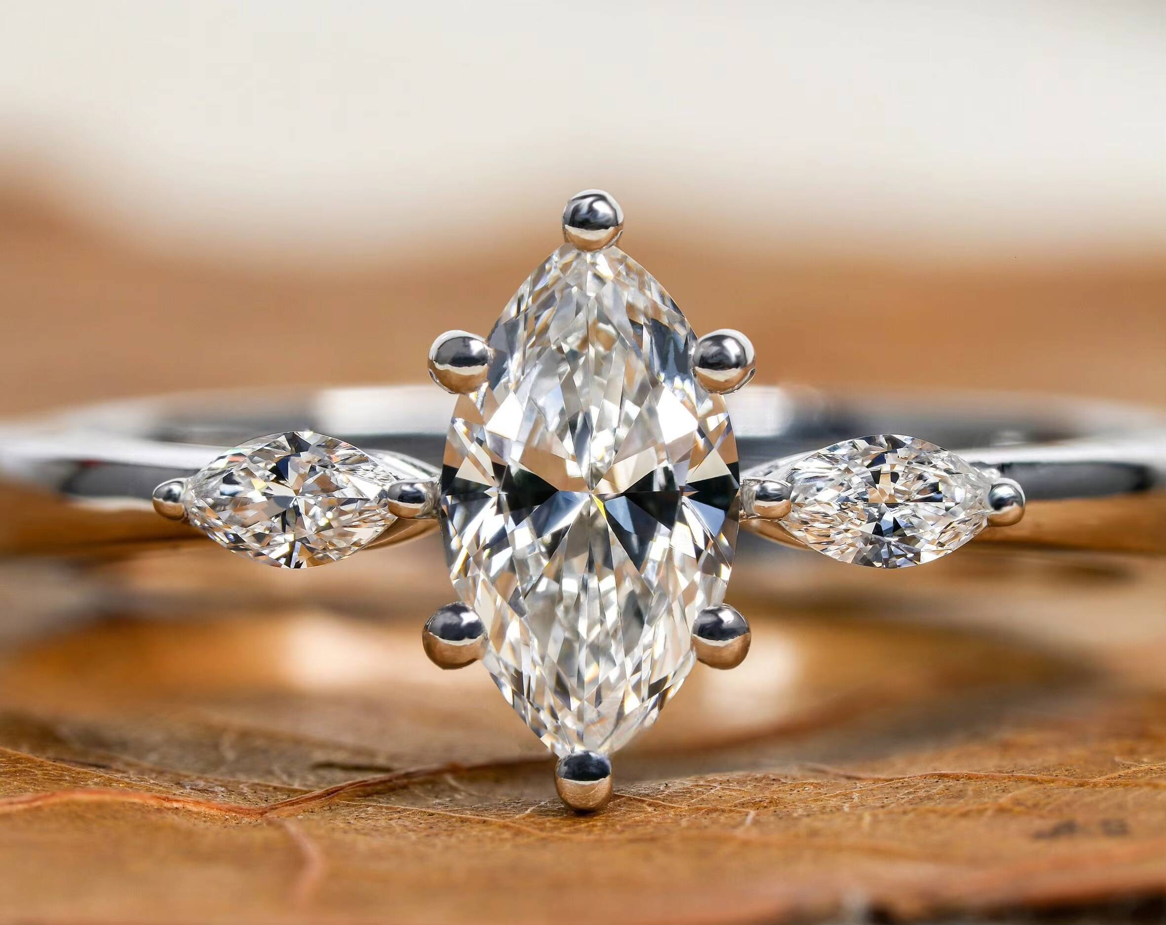 Diamond Ring Lab Grown 14k Gold Women Engagement Rings 5925 Silver Igi Diamond Ring