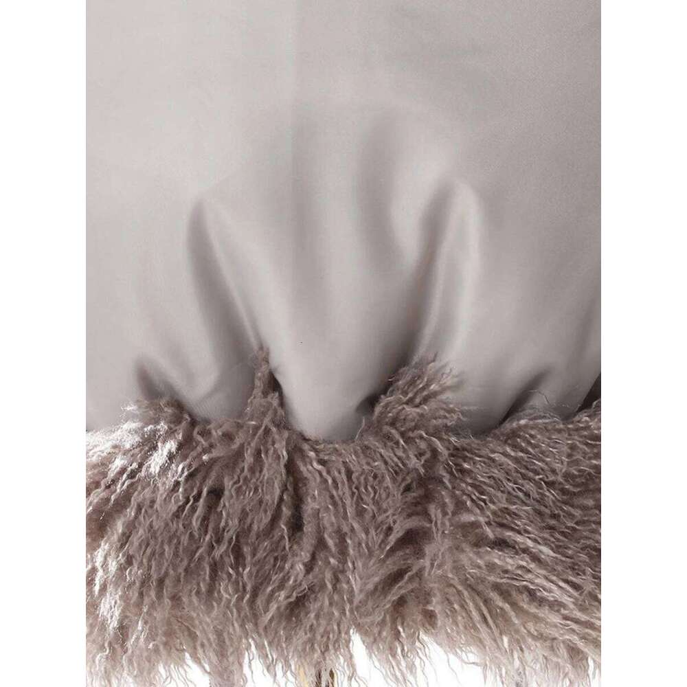 Gray Spliced Fur Retro Jacket Female Hooded Long Sleeve Loose Minimalist Casual Women's Jackets Winter Fashion Style