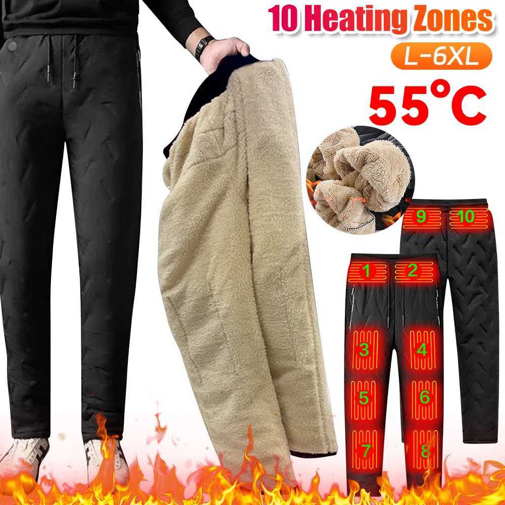 Unisex Heated Pants 10 Heating Zones Electric Thermal Trousers 3 Temperature Modes Waterproof Winter Electric Warmer Clothing H251017