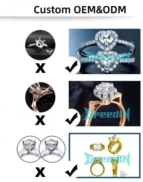 Diamond Ring Unique Champagne Different Kit Vvs1 Cartoon Picture Championship Baguette Cvd Diamond Ring