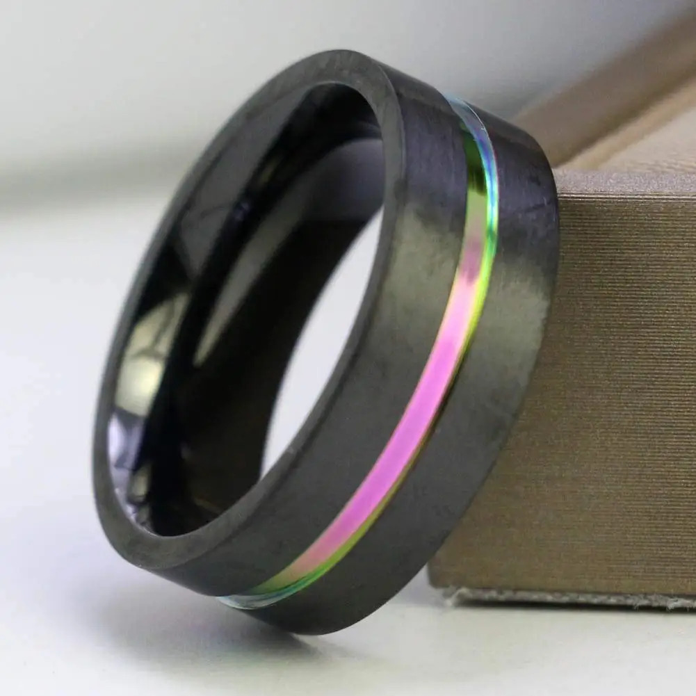 His and Hers Couple Rings Black Gold Color Womens Purple Zircon Wedding Ring Steel Mens Ring Wedding Band Jewelry Gifts 251017