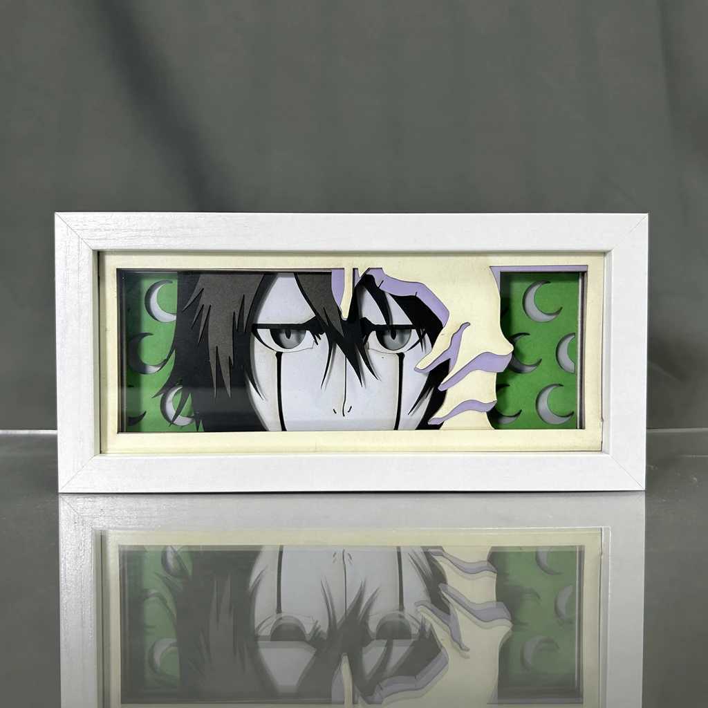 Paper Cut Anime Light Box Bleach Ulquiorra Cifer for Bedroom Decor Kids Birthday Gift Manga Table Lamps Ichigo Kurosaki Lightbox W251114
