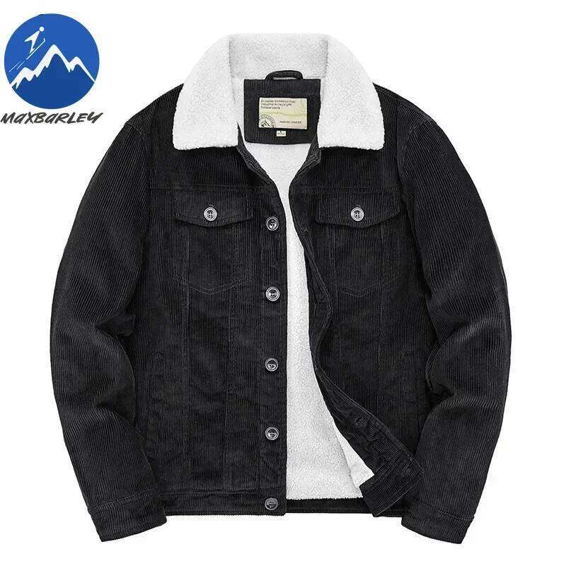 Male Down Cotton Jackets Padded Warm Loose Parka Coat Corduroy Short Man Solid Fur Collar Windbreaker Winter Men Fleece Jacket