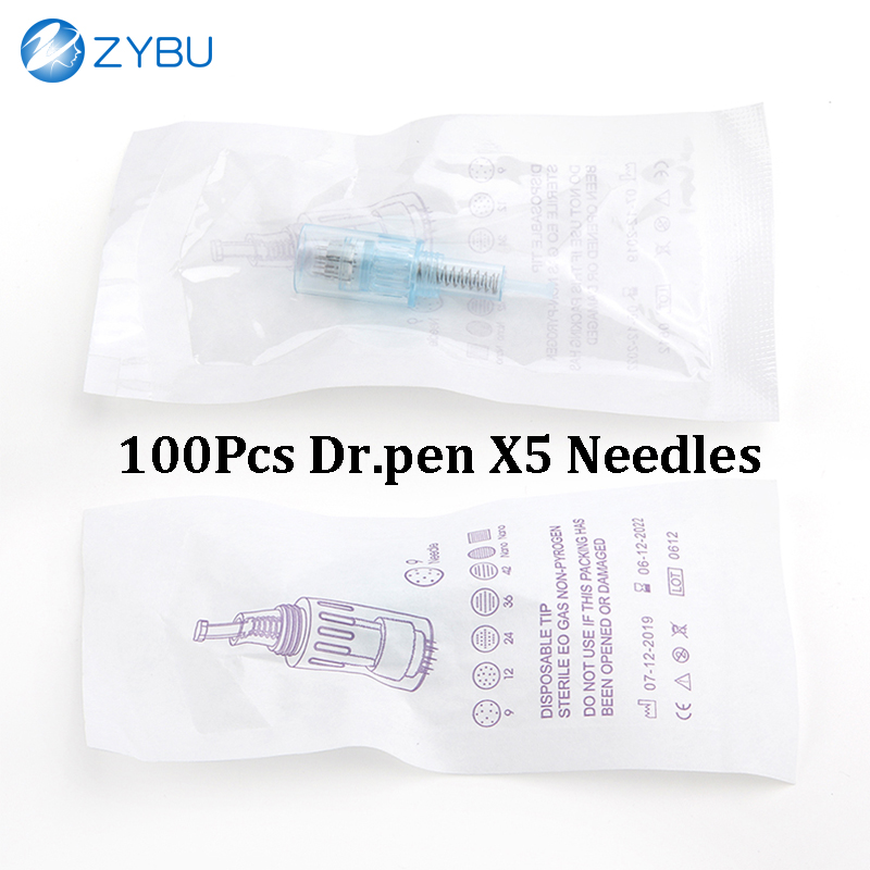 100pcs Dr Pen Consumables Screw Needle Cartridge Dr.pen Ultima X5 Replacement Microneedling Cartridges 9/12/24/36/42 Pin Nano Round 3D 5D Dermapen Sta