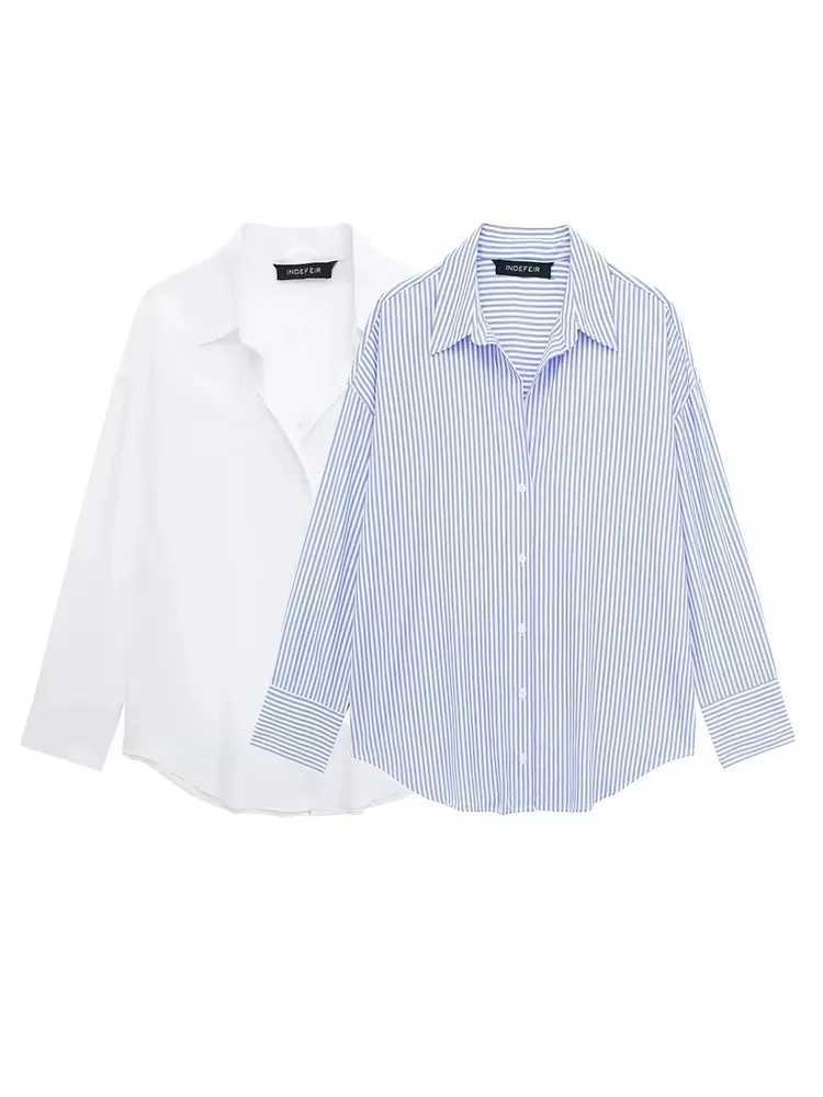 HH Summer Womens Elegant Long Sleeve Lapel Blouses Casual Vneck Single Breasted Loose Shirt Office Lady Commuter Tops J251017