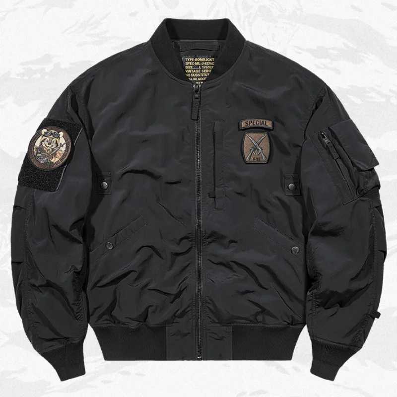 Vintage Embroidery Patchwork Design Tactical Function Bomber Jackets Mens Clothing Y2K High Street Techwear Baseball Jackets J251017