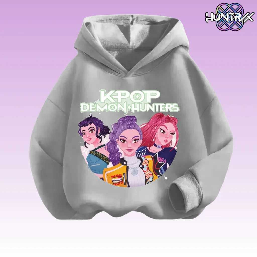 KPop Demon Hunter Rumi Girls Boy Hooded Sweatshirt Warm Childrens Korean Wave Fashion Casual Tops Casual Girls Clothing C251017