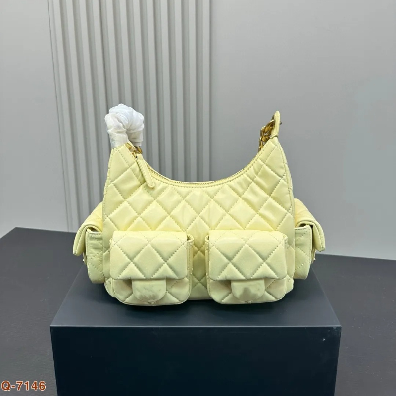 Multiple Pockets Vintage Genuine Leather Shoulder Bags hobo 25c chain shoulder tote bag high-quality shoulder handbag designer bag Lambskin