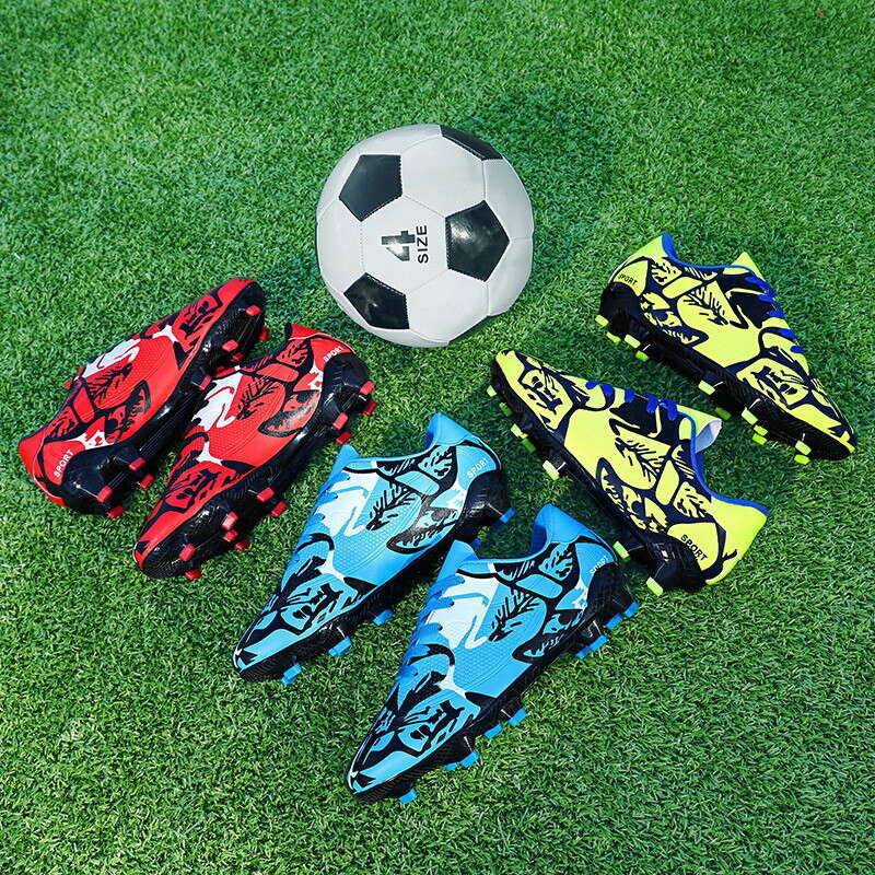 Football Leather Surface Long Spikes Soccer Sports Low Top new Youth Training Shoes Large Size