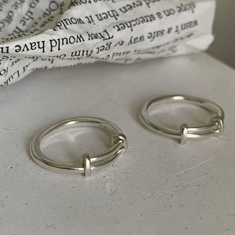 VENTFILLE 925 Sterling Silver Minimalist Adjustable Ring for Women Ins Temperament Party Jewelry 2021 NewW251017