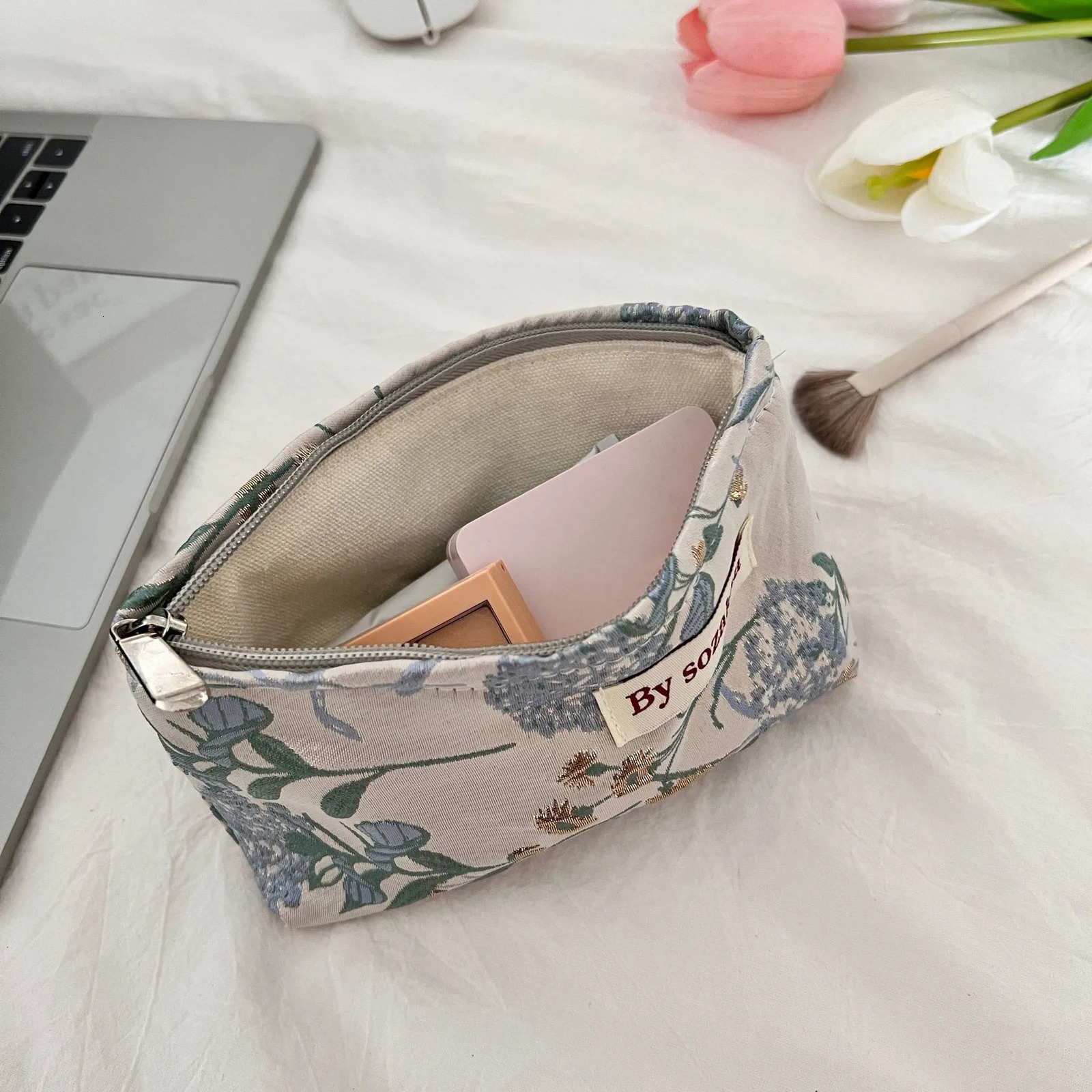 Korean Fashion Flower Travel Cosmetic Storage Bag Kawaii Wallet Women Makeup Kits Handbags Phone Pencil Case Organizer Pouch Bag251011