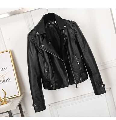 New Pinkbeigeblack Womens Clothing short motorcycle PU Leather Jacket Korean version of the spring and autumn jacket coatsT251017