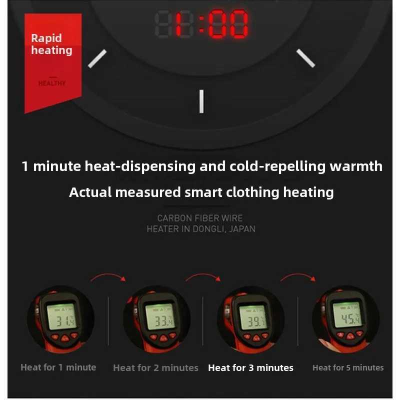 Winter USB Smart Heated Vest with 3speed Adjustable Temperature Rapid Heating Long Battery Life for Outdoor Sports Trekking and Cycling H251017