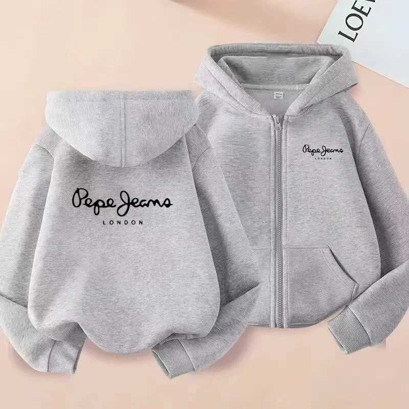 Hooded Zipper Jackets for Children Aged 3 to 13 Loose Casual Wear Gift Jackets for Boys and Girls Autumn and Winter Styles C251017