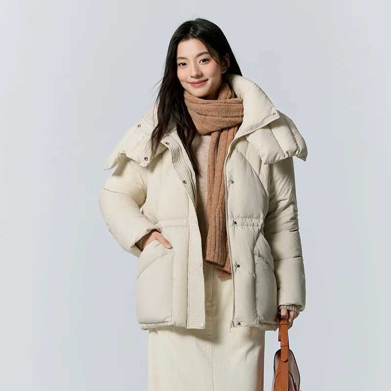 Semir Down Jacket Women Medium Length Loose 2023 New Textured Warm Winter Wear W251016