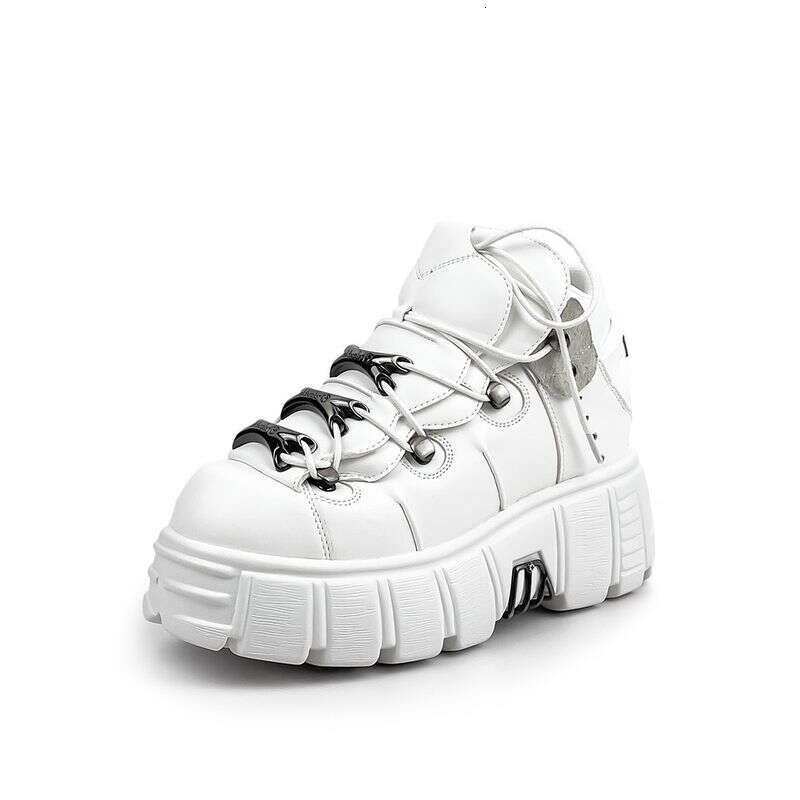 Fashion Women's Platform Ankle Boots 2023 New Dark Punk Style High Heels Metal Decoration Design Y2k Gothic Shoes INS