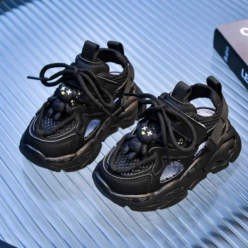 Size 2136 Children Shoes 2025 Summer Breathable Mesh Kids Sneakers Unisex Boys Girls Casual Sports Shoes Black Beige PurpleT251017