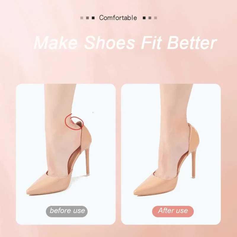 Upgrade Silicone Heel Stickers Heels Grips for Women Men Anti Slip Heel Cushions NonSlip Inserts Pads Foot Heel Care Protector 251011