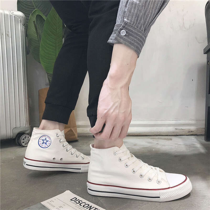 Dou Chuan New High-Top Canvas Unisex Trendy new Sneakers Korean Style Versatile Student Shoes
