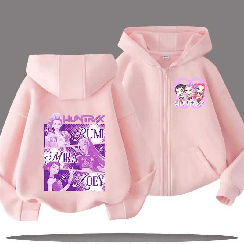 Zip Up Sweatshirts Kpop Demon Hunters Hoodie Children Clothes Kid Girls Boys Sweatshirt Sajaboys Zipper Hoody Baby Casual Tops C251017