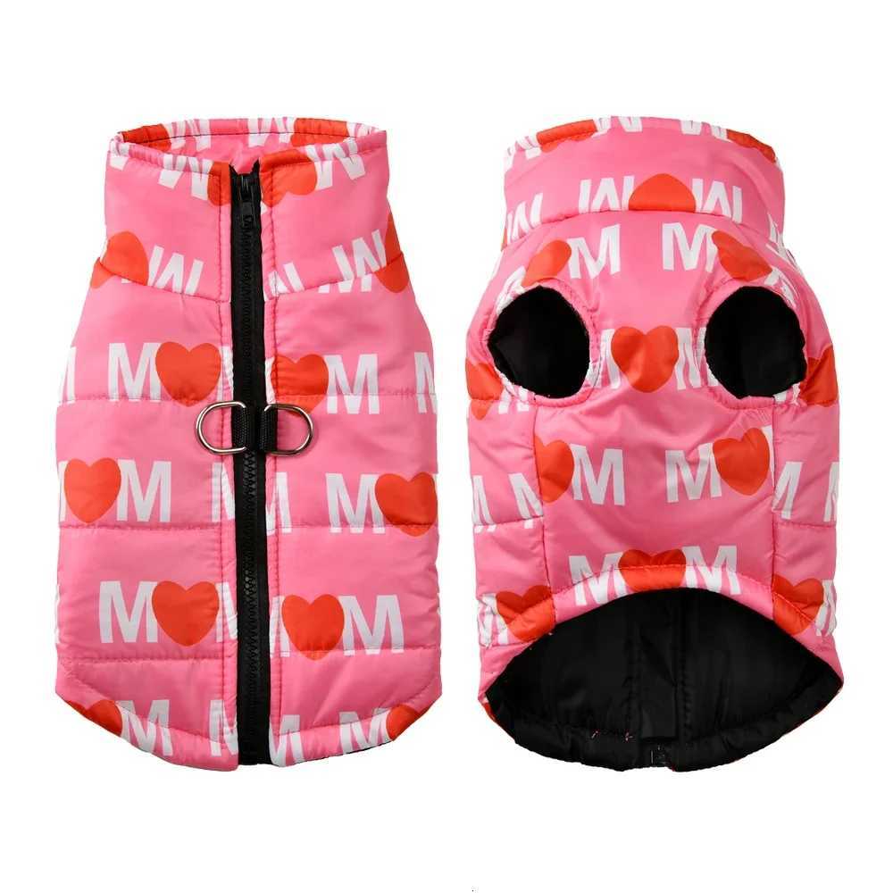 Warm Dog Coat For Winter Puppy Cute Print Jacket With Dring Waterproof Pet Zipper Outfits For Small Medium Dogs Cats ChihuahuaW251017