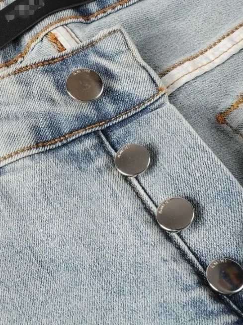 New Mens Slim Fit Jeans Trendy Brand Patchwork Elastic Paint Splatter Light Colored High Street Long Pants Casual Youth Sle Y251105