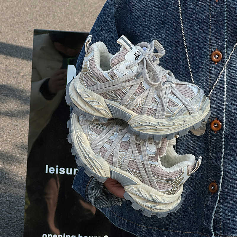 Childrens Sports Shoes 2025 Autumn New Kids Shoes Dirty Shoes Boys Shoes Mesh Casual Breathable Girls Dad Shoes W251017