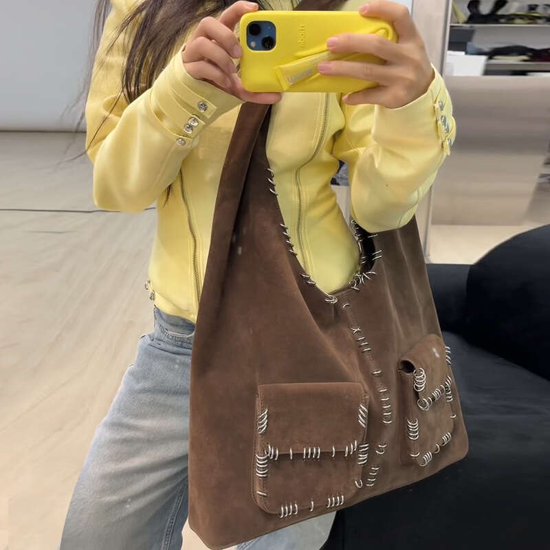 New Metal Ring Buckle Tote Fashion Versatile Underarm High End Niche Women S Single Shoulder Crossbody Bag High Quality